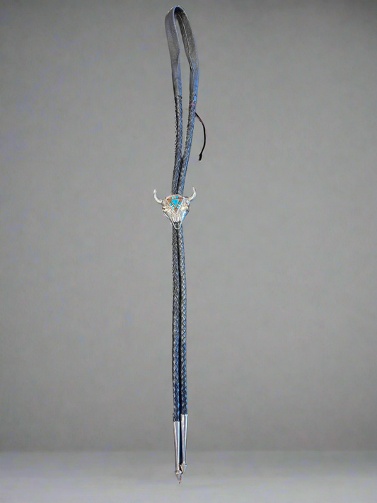 Turquoise buffalo head bolo-tie Native American.