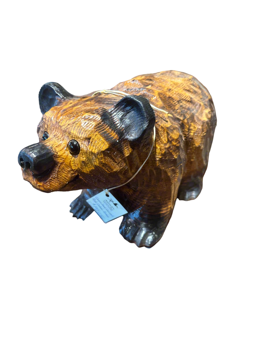 Chainsaw Carved Red Ceder Bear All Four 12"