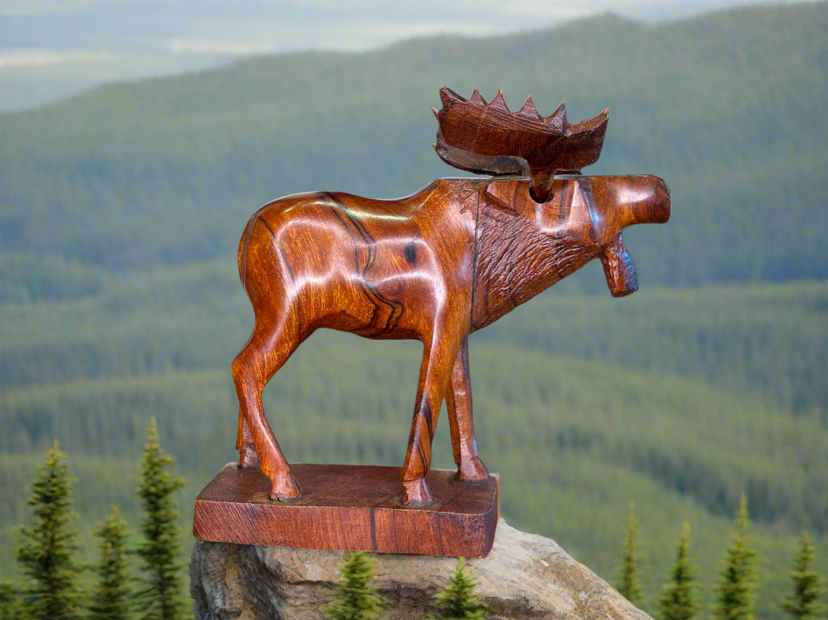 Ironwood Moose Carving Large