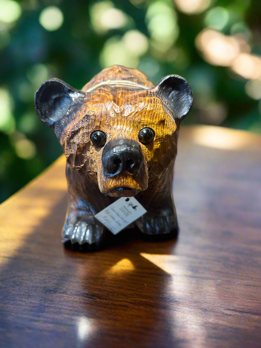 Chainsaw Carved Red Ceder Bear All Four 12"