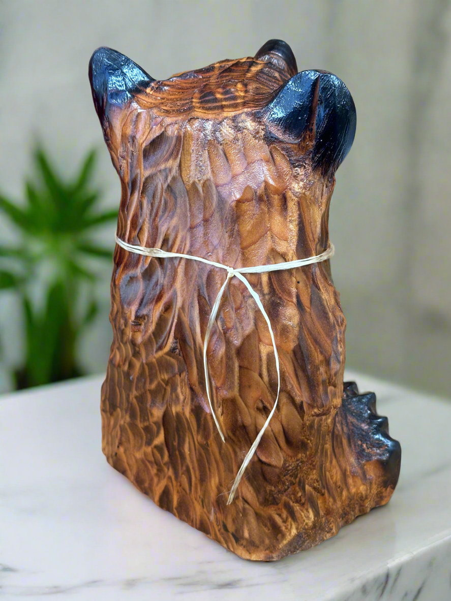 Chainsaw Carved Red Ceder Bear Small 11"