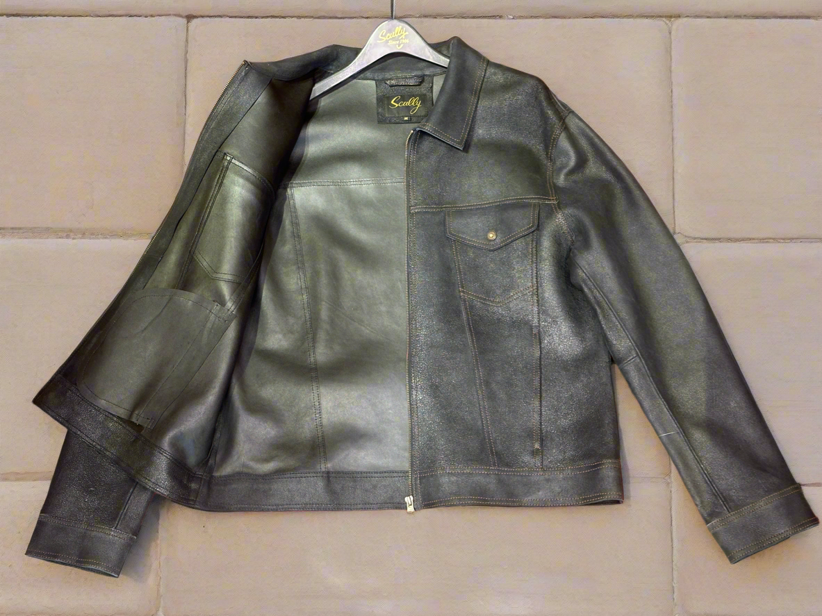 Scully Collared Leather Jacket