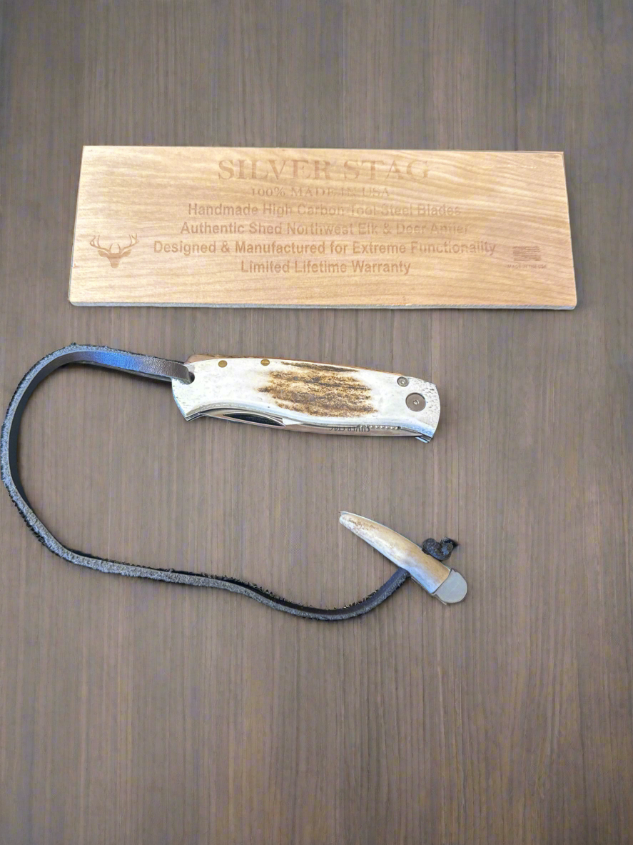 Silver Stag Folding Knife