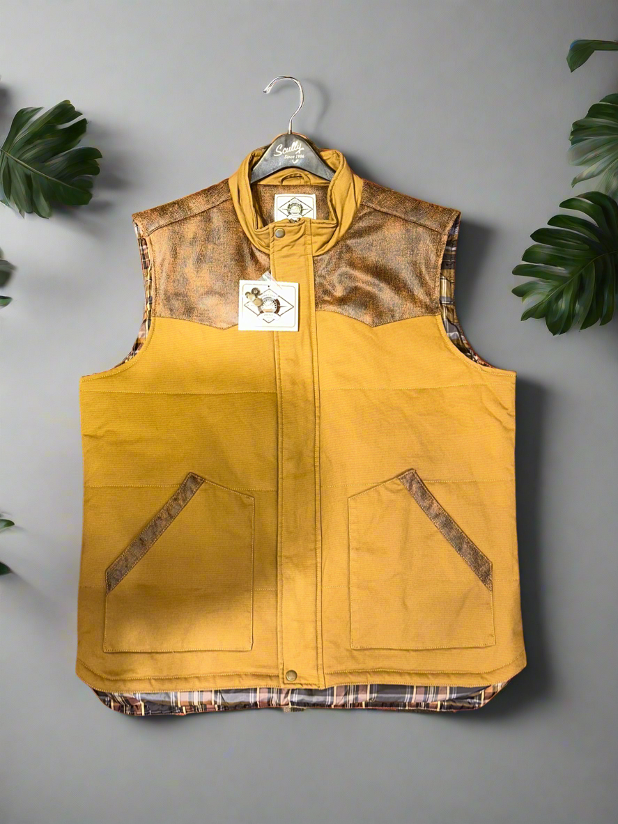Scully Canvas and leather vest.