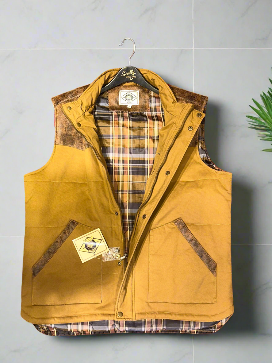 Scully Canvas and leather vest.