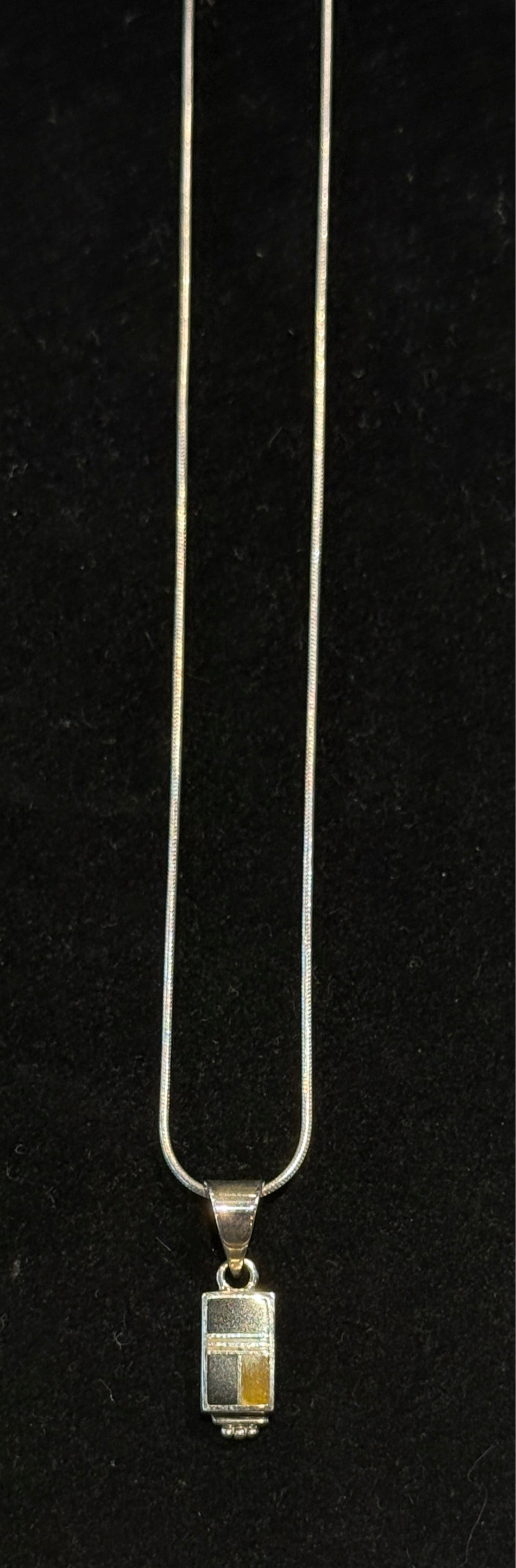 Native Earth rectangle pendent with Black Jade and Tigers Eye and Picture Jasper.