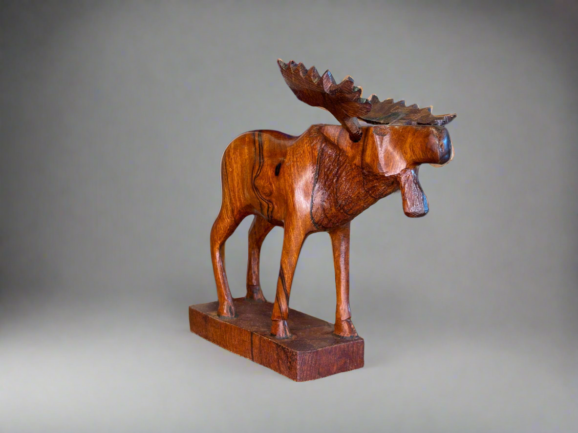 Ironwood Moose Carving Large