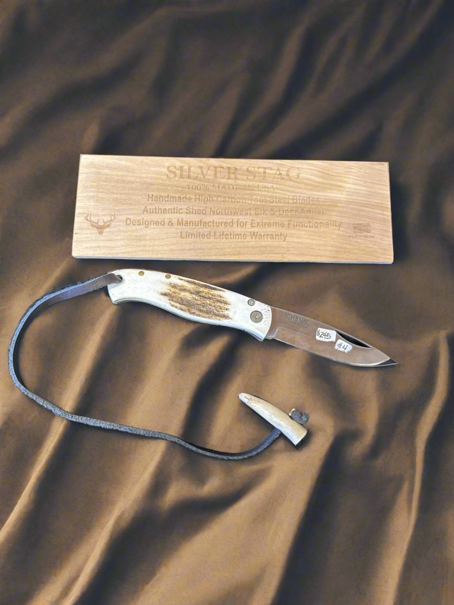 Silver Stag Folding Knife