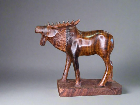 Ironwood Moose Carving XL