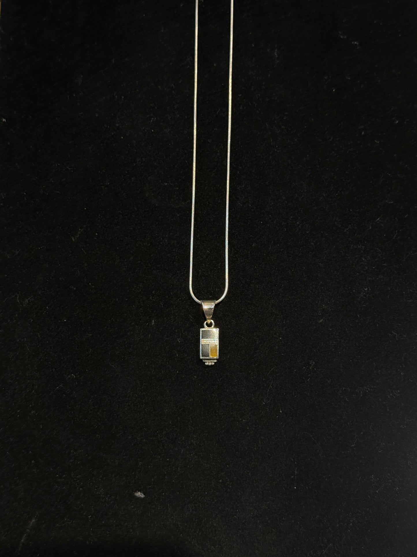 Native Earth rectangle pendent with Black Jade and Tigers Eye and Picture Jasper.