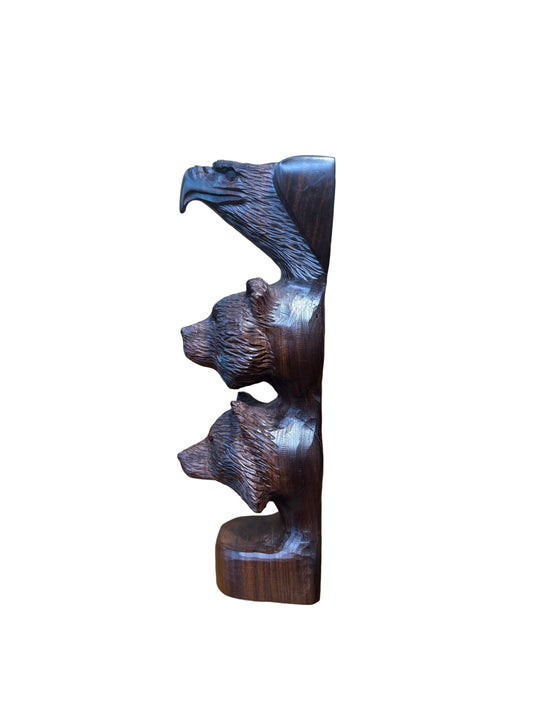 Ironwood Bear and Eagle Totem Medium