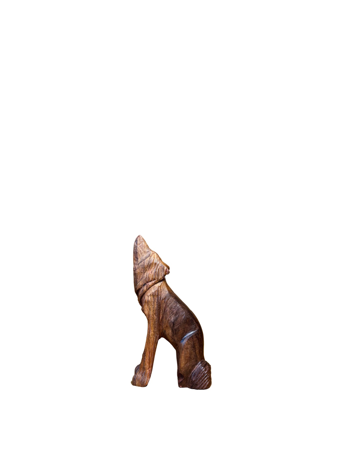 Ironwood Wolf Howling Sitting Small