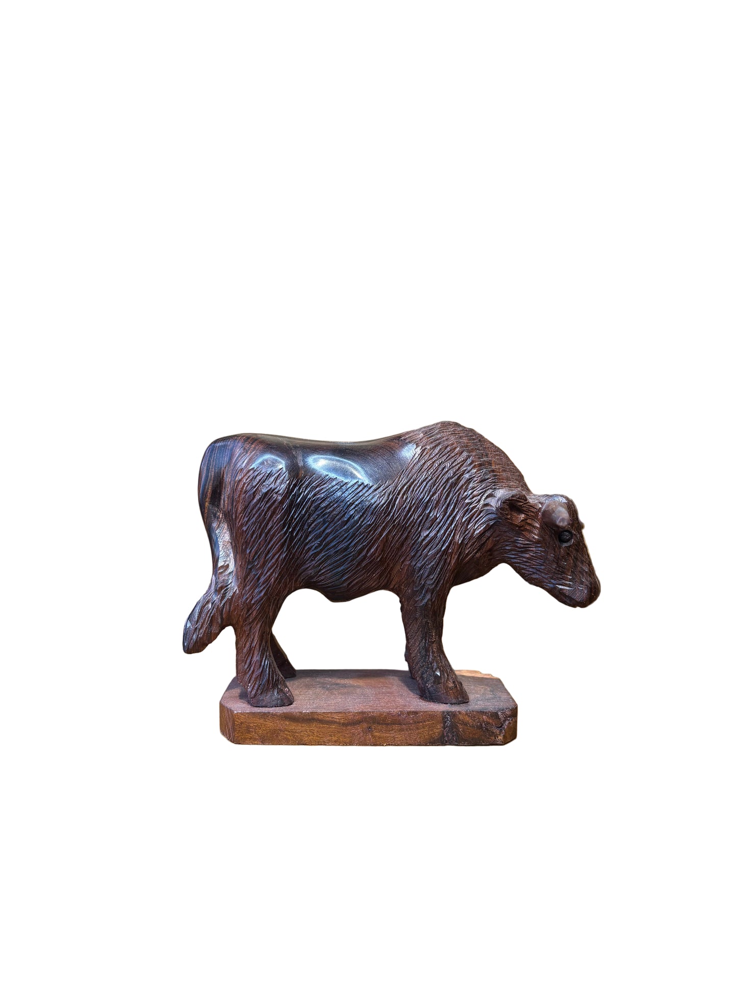 Ironwood Long Horn Bull on Base Medium