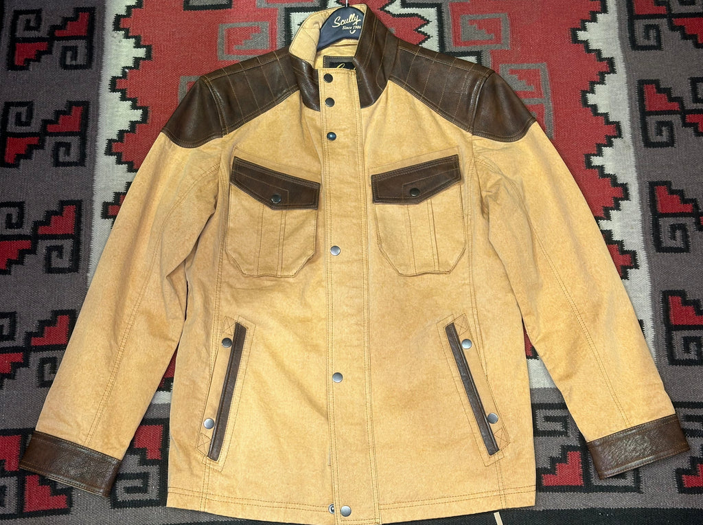 Scully Canvas and Leather Trim Jacket