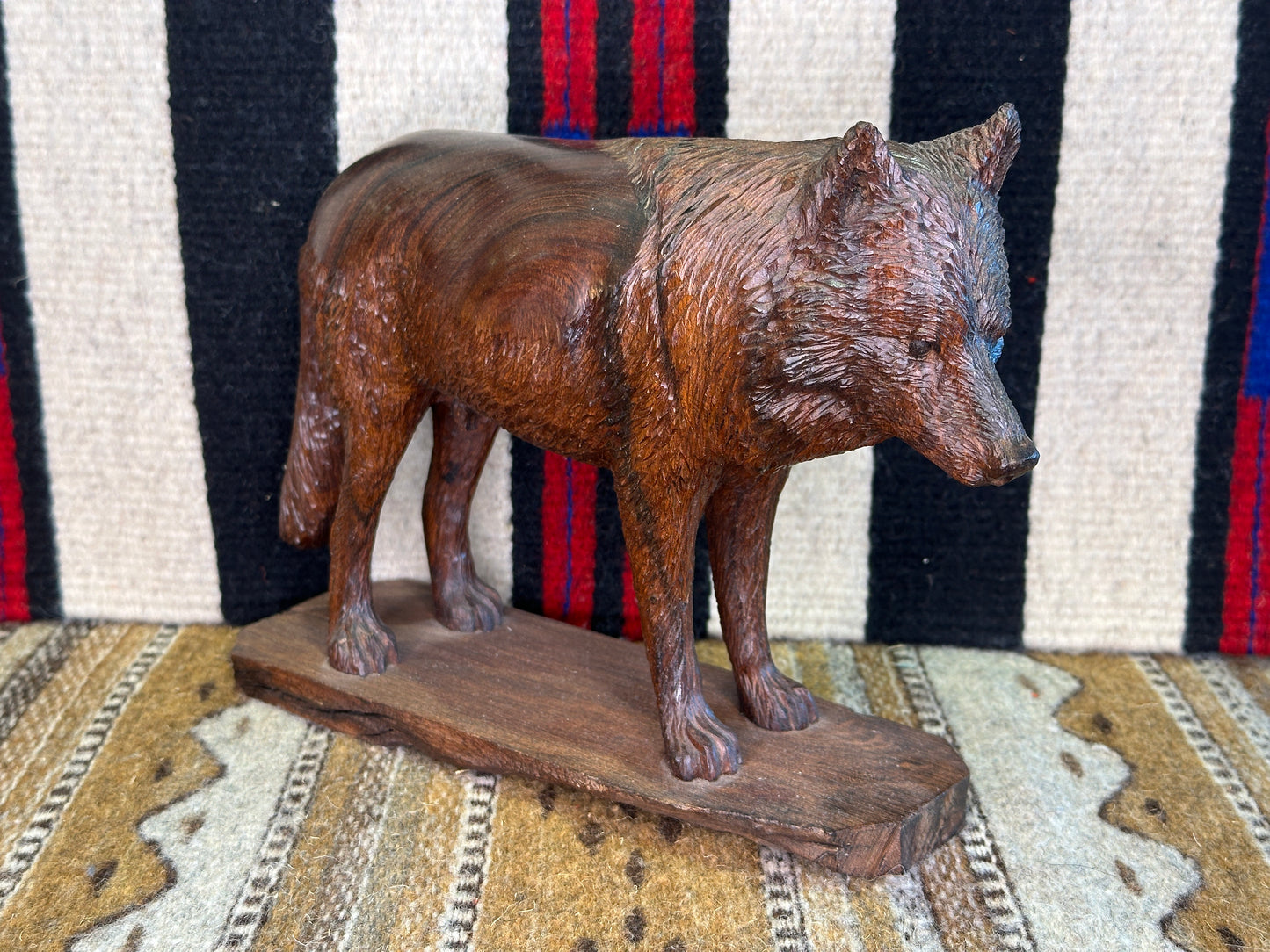 Ironwood Wolf Carving Large