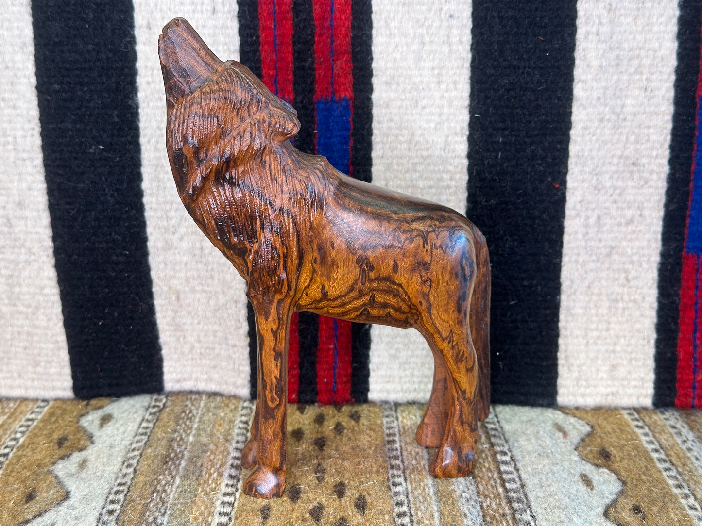 Ironwood Wolf Carving