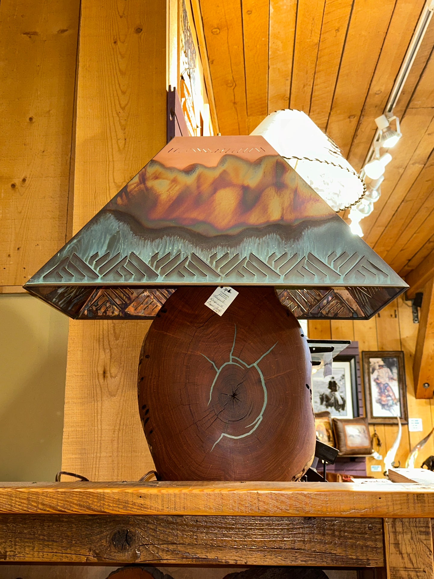 Mesquite Lamp with Copper Shade