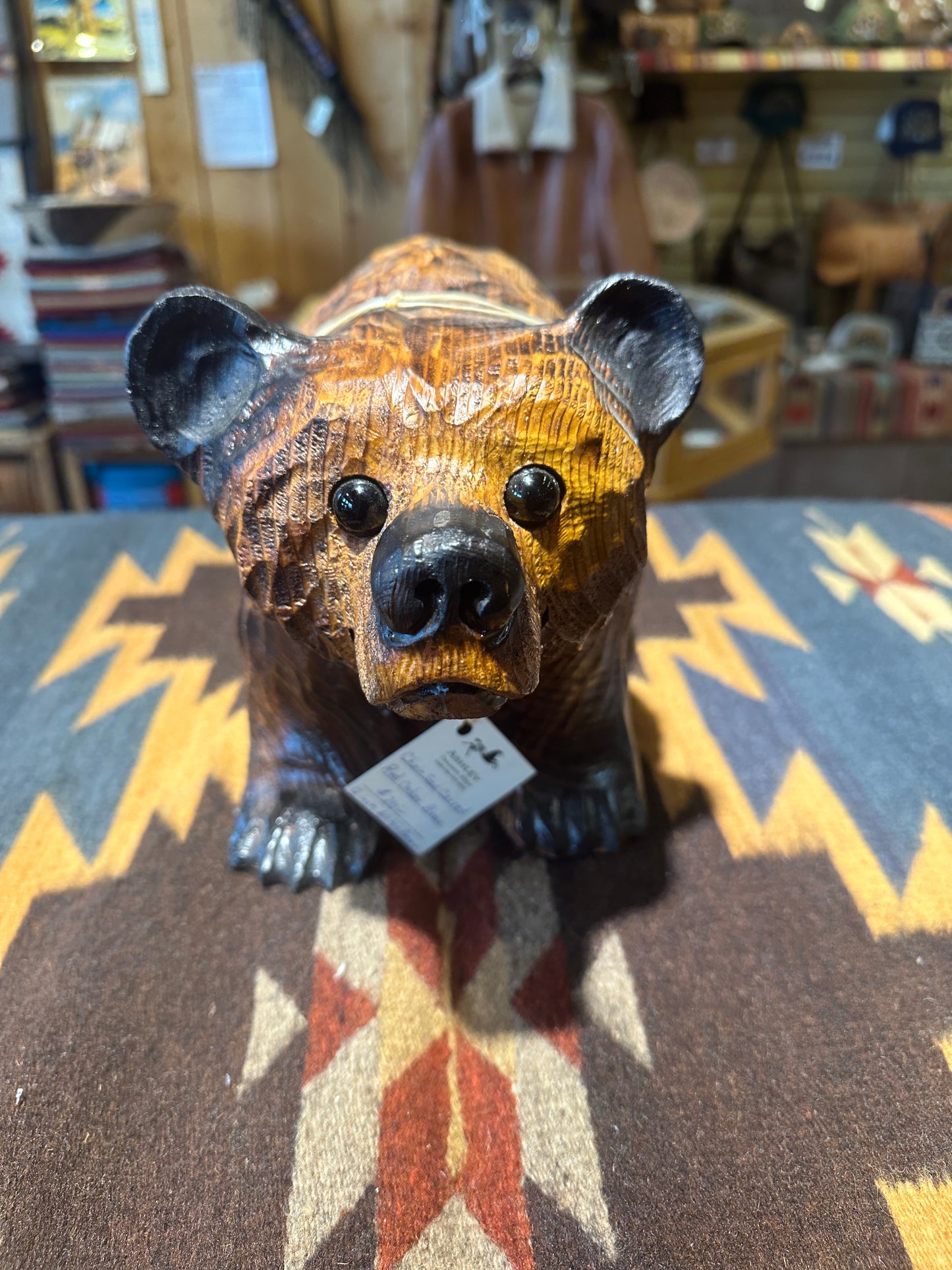 Chainsaw Carved Red Ceder Bear All Four 12"