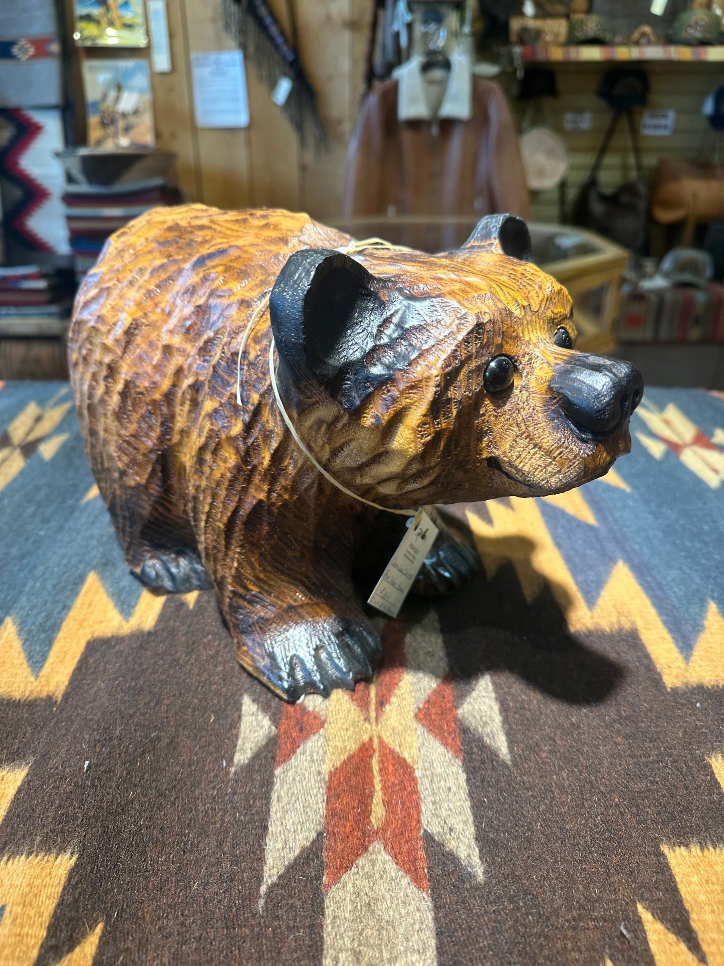 Chainsaw Carved Red Ceder Bear All Four 12"