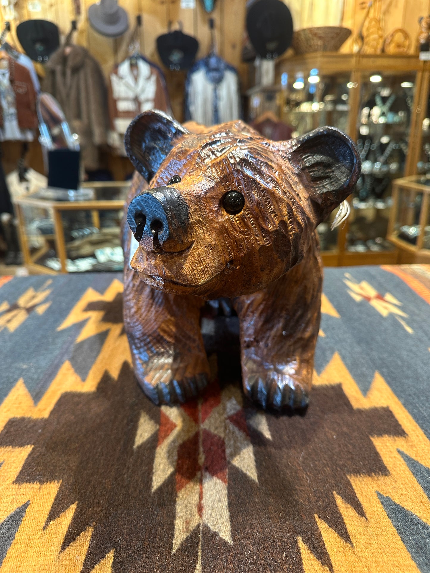 Red Cedar Chainsaw Carved Bear 20" All Fours